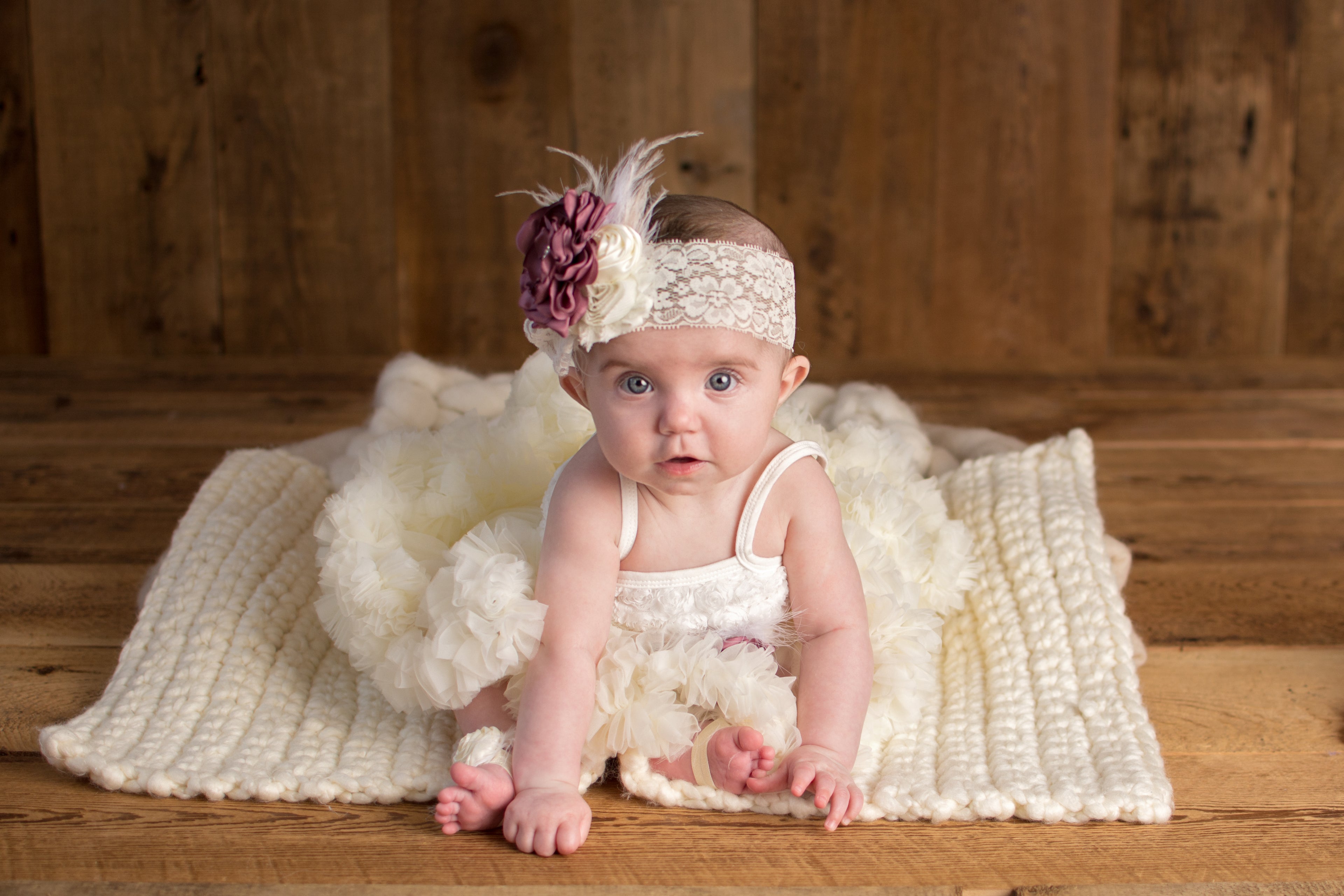 Baby Bonbon Boutique Ivory Baptism Tutu Dress