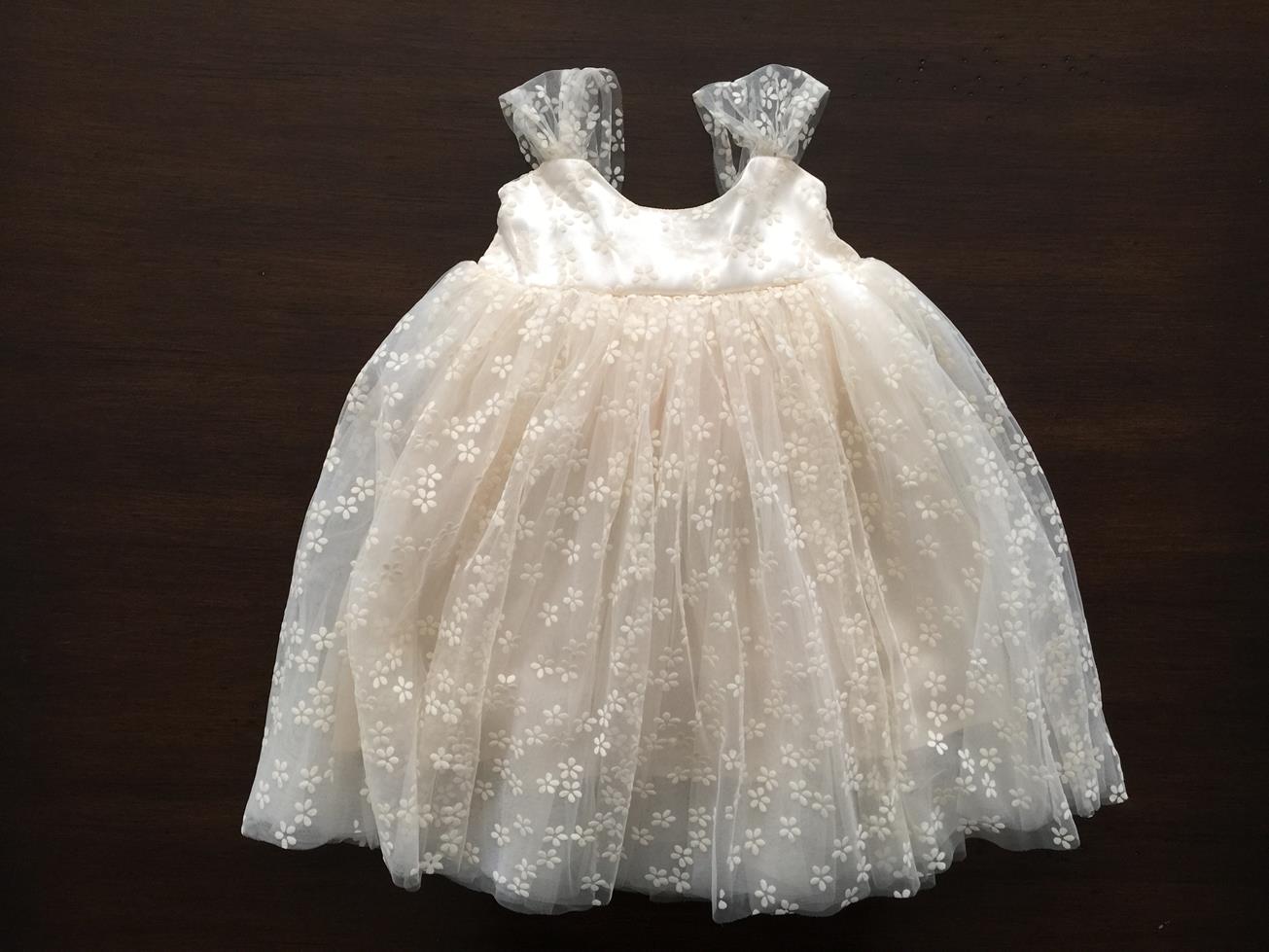 Baby Girl Vintage Cream Tulle Dress