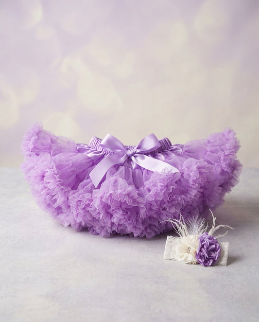 Lavender Baby Petti Skirt & Headband