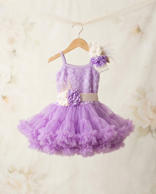 Lavender Fluffy Baby Petti Skirt Dress