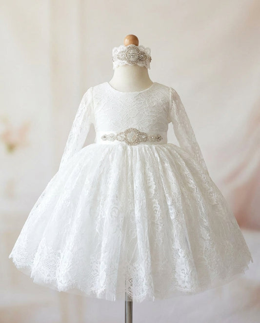 Long Sleeve Baptism Dress