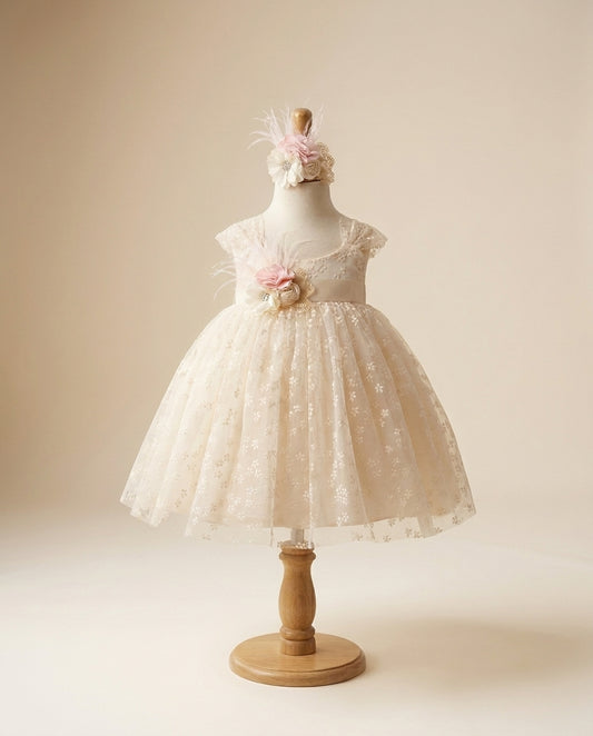 Vintage Cream Baptism Dress