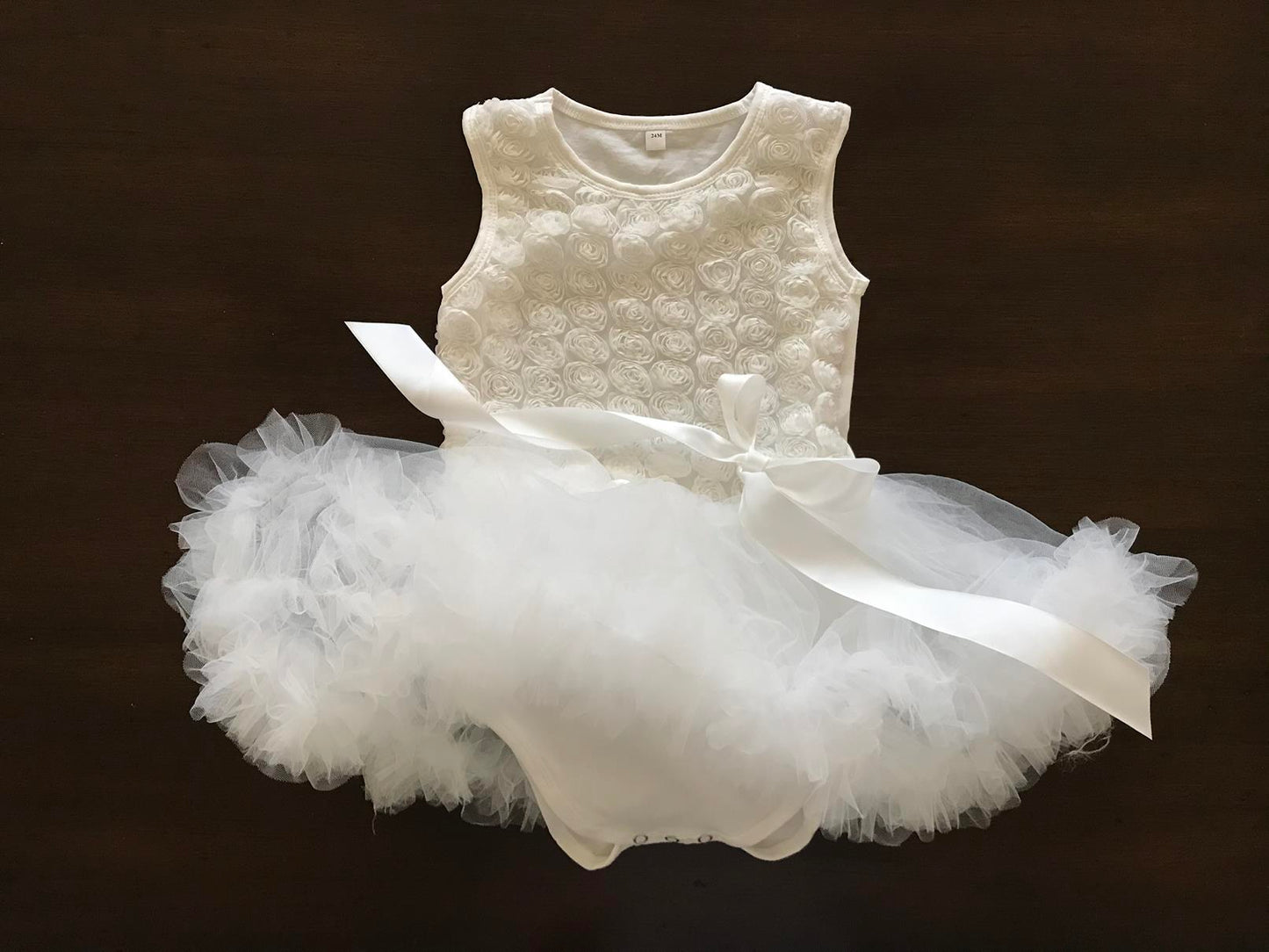 White Christening Onesie and Tutu Dress