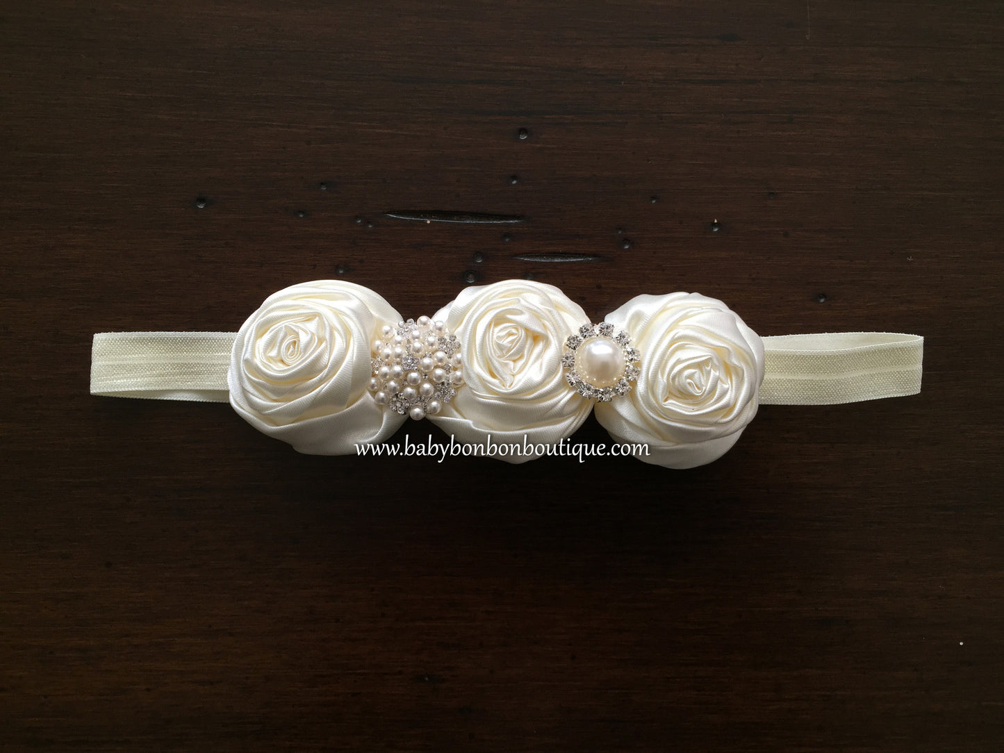 Ivory Rosette Headband and Sandals