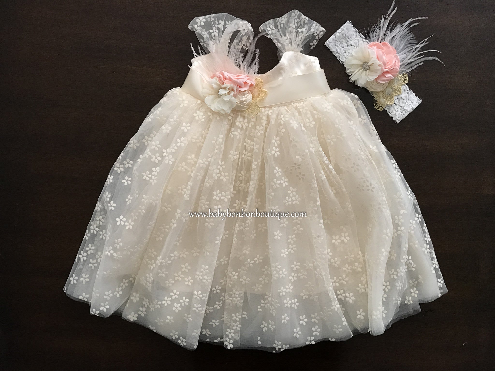 cream christening dress Vintage ANCE K Custom Baby Girl Toddler Blessing Christening Baptism Dress Cream