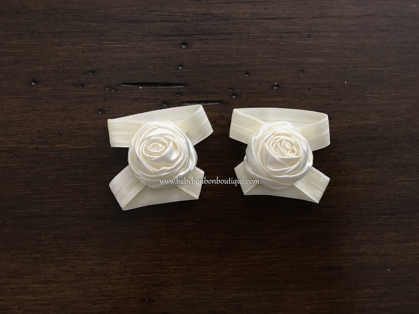 Ivory Rosette Headband and Sandals