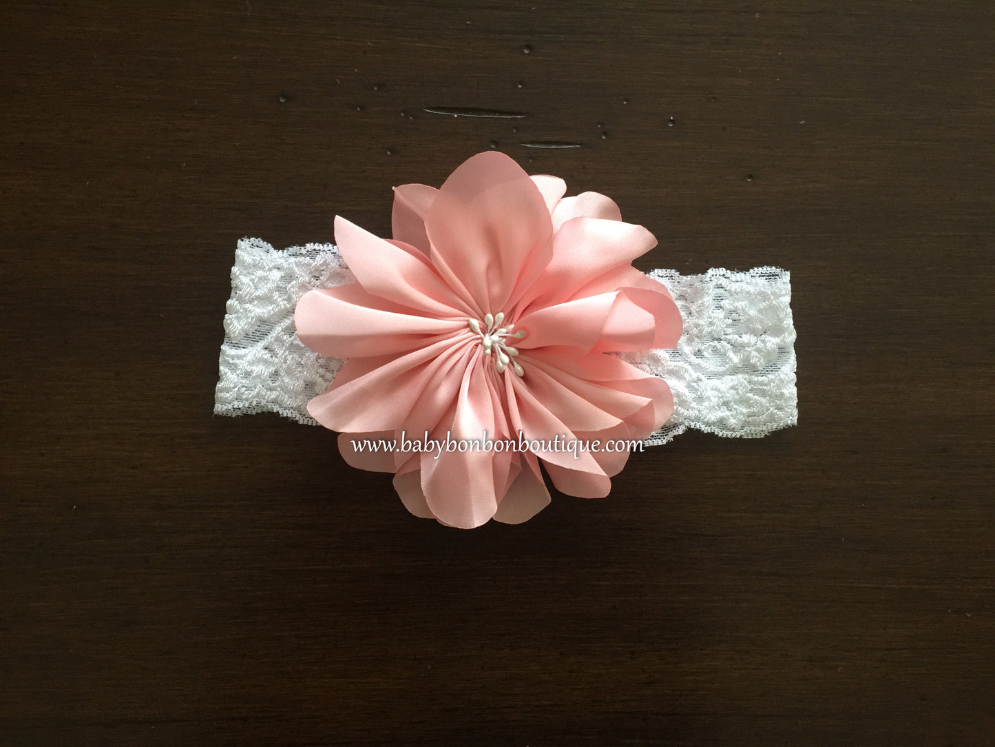 Coral Flower Girl Headband