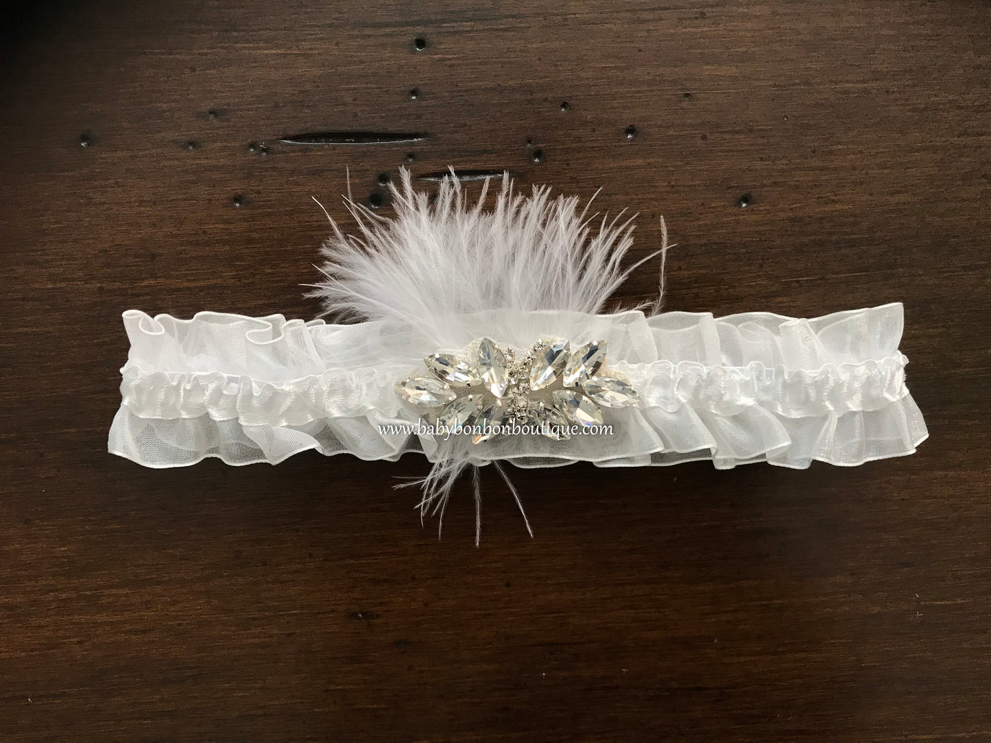 Baby Rhinestones Christening Headband and Sash