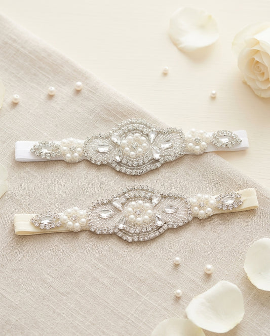 Baptism Rhinestone Headband, Pearls Headband