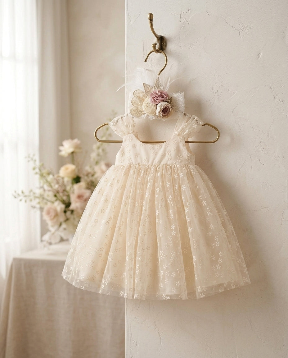 Baby Girl Tulle Dress with Headband