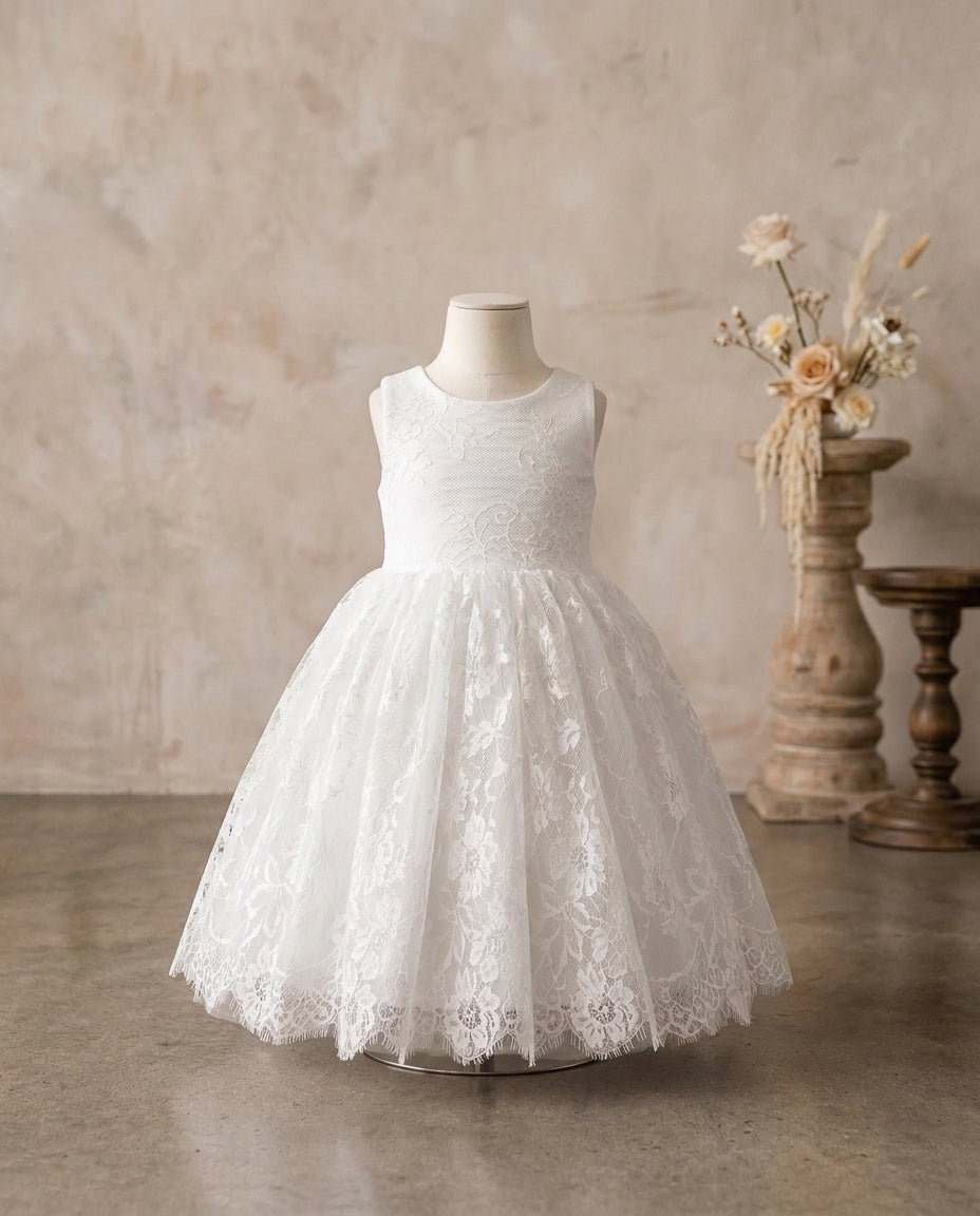 Baby Girl White Baptism Lace Dress