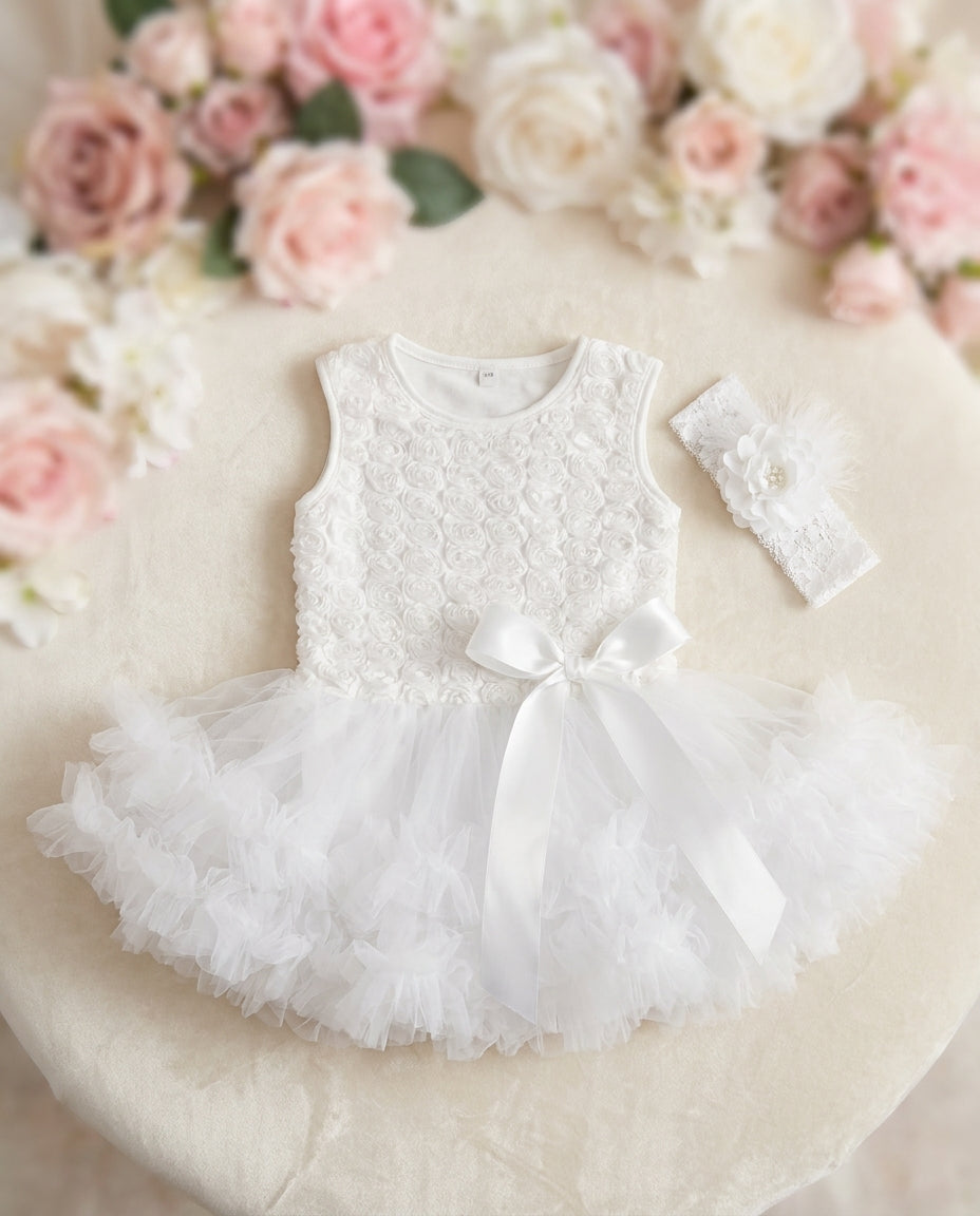Baby Girl White Onesie and Tutu Dress