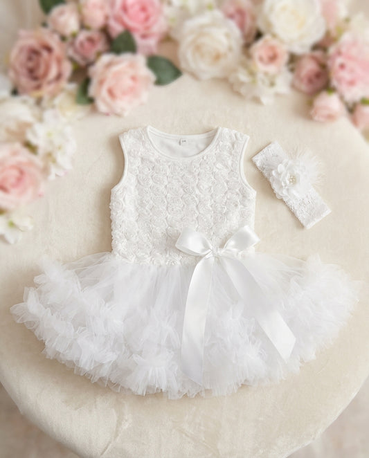 Baby Girl White Onesie and Tutu Dress