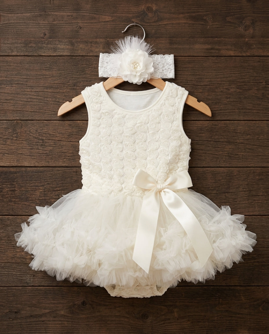 Baby Girl White Onesie and Tutu Dress