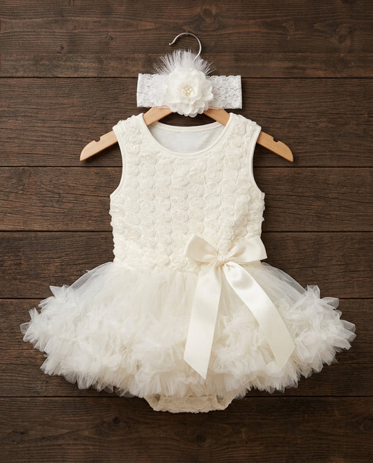 Baby Girl White Onesie and Tutu Dress