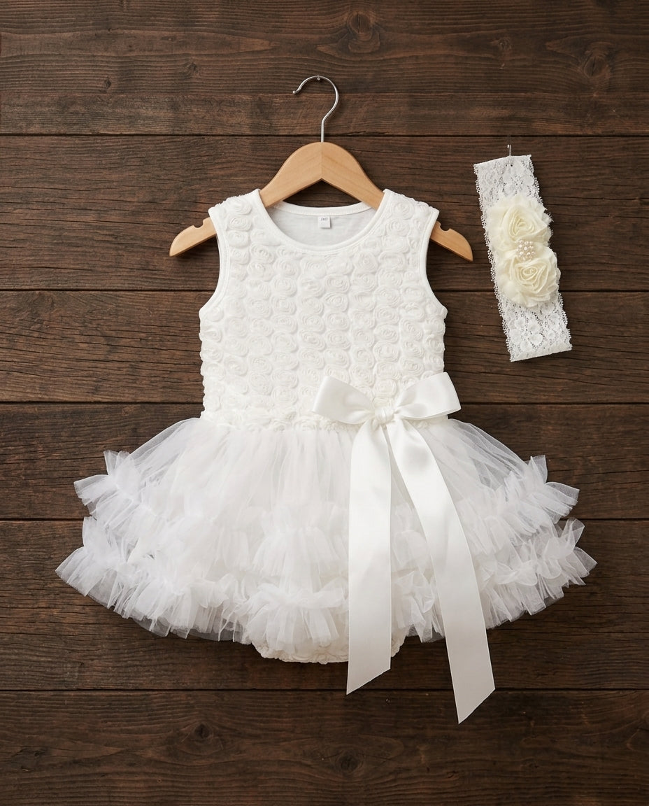 Baby Girl White Onesie and Tutu Dress