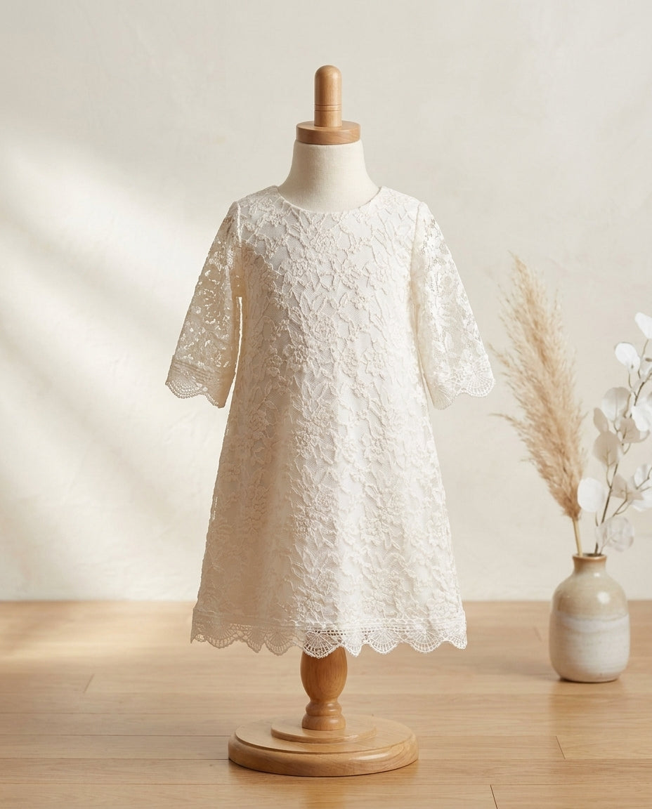 Champagne Baptism Bell Dress