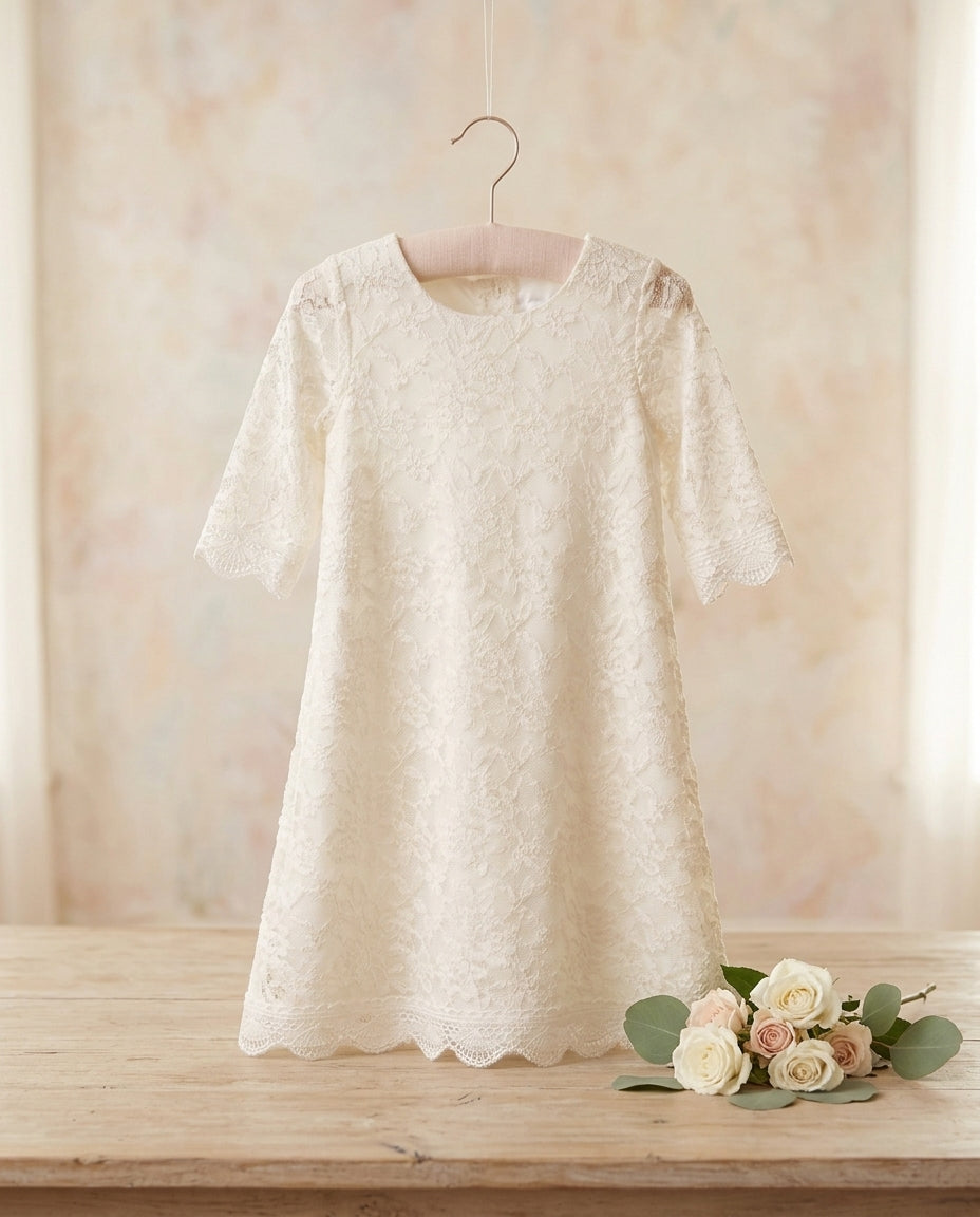 Champagne Baptism Bell Dress