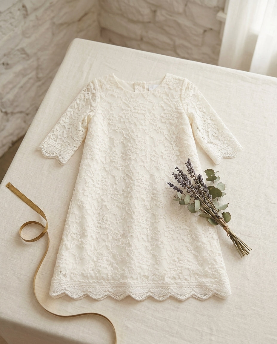 Champagne Baptism Bell Dress