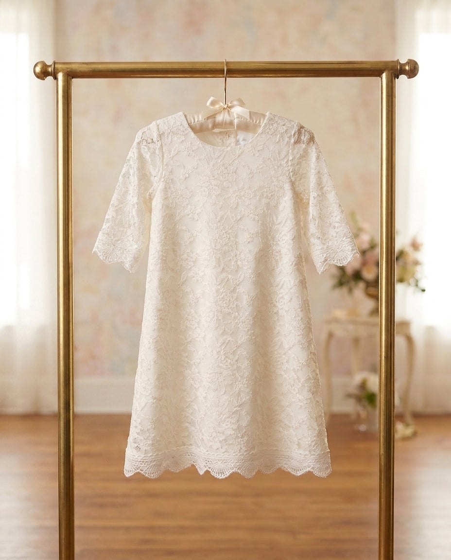Champagne Baptism Bell Dress