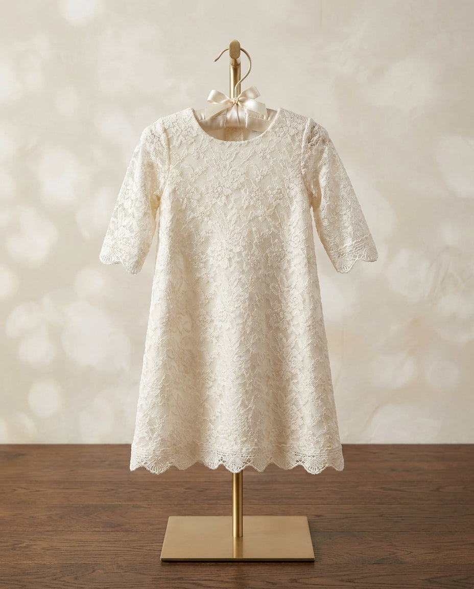 Champagne Baptism Bell Dress