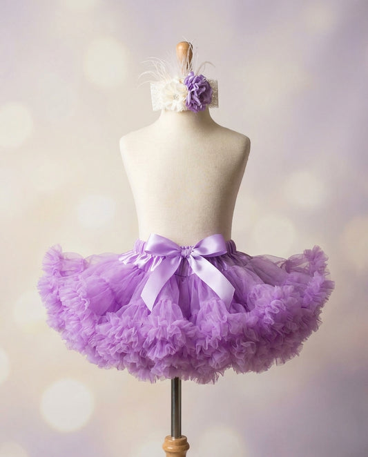 Lavender Baby Petti Skirt & Headband