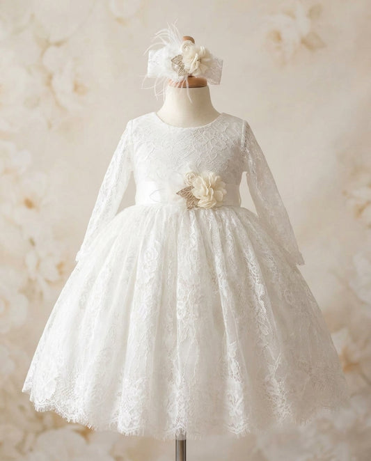 Long Sleeve Baptism Dress