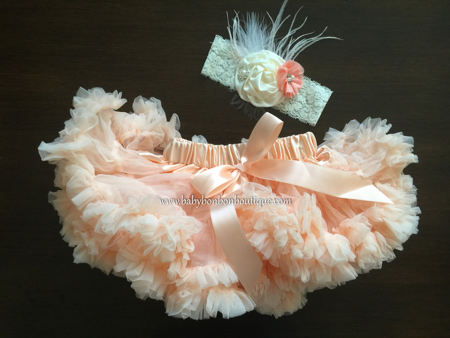 Peach Blush Fluffy Baby Petti Skirt