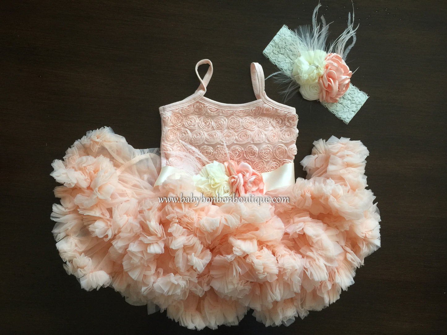 Peach Blush Fluffy Baby Tutu Dress