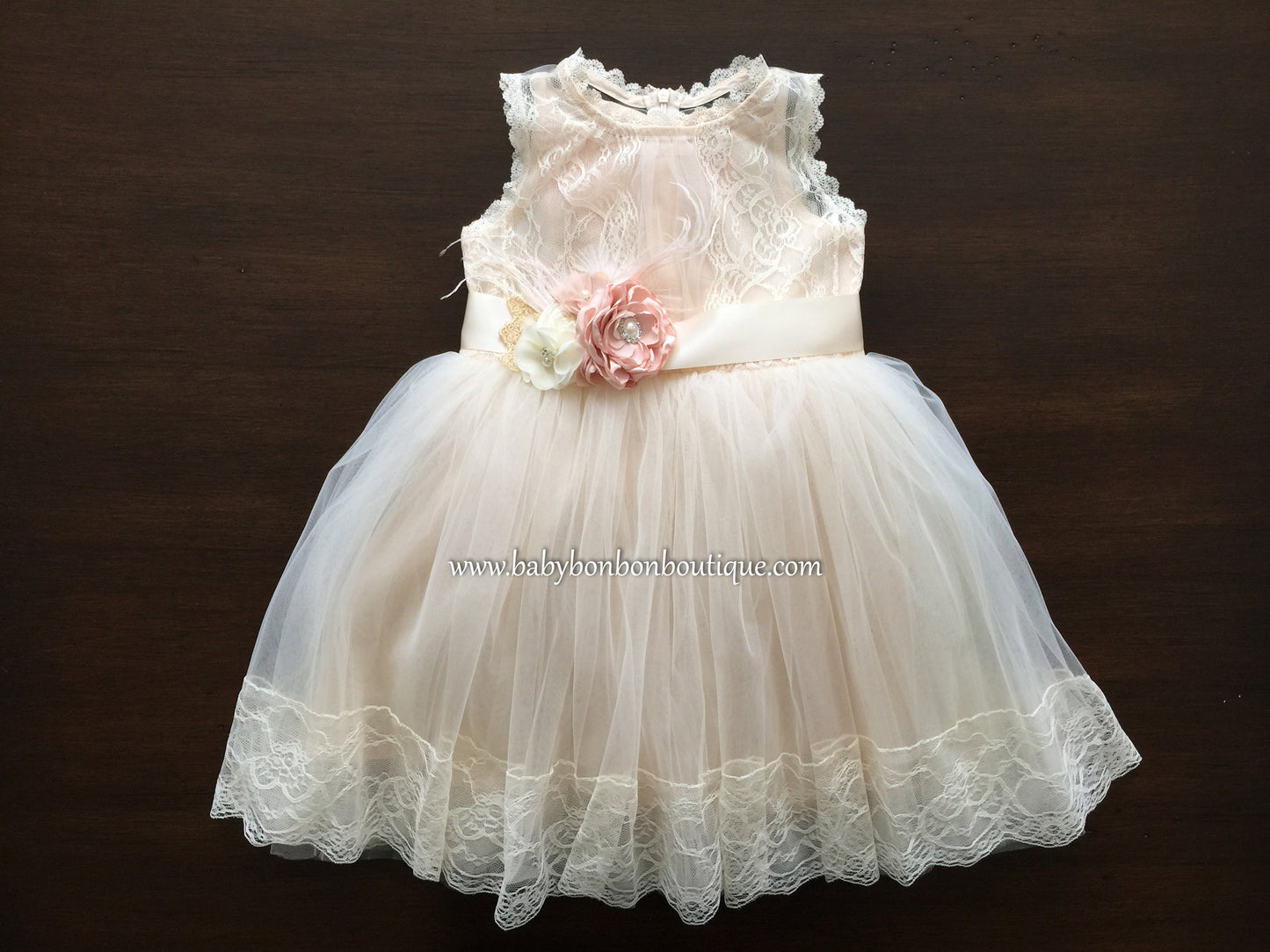 Baby Baptism Lace Dress, Flower Girl Dress