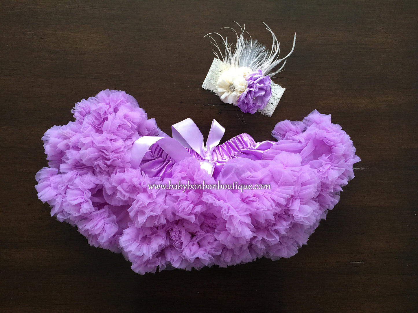 Lavender Baby Petti Skirt & Headband