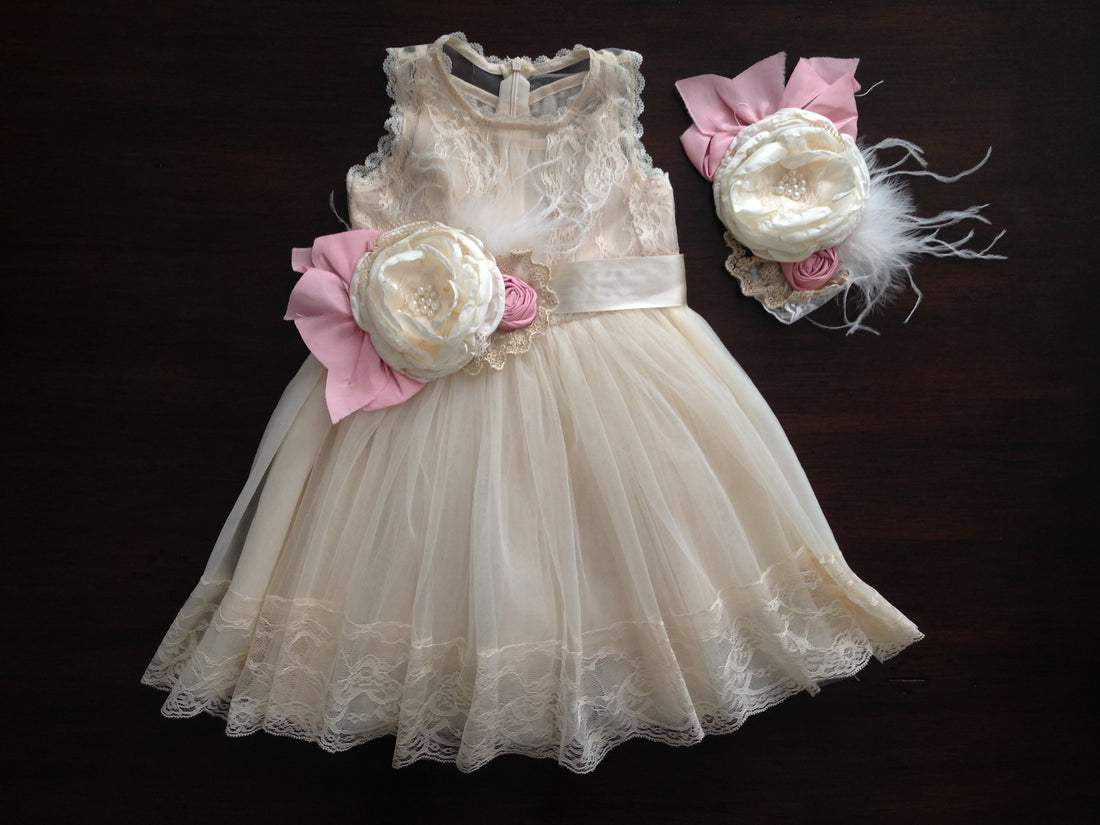 Baby Girl Baptism Dress & Flower Girl Dress – Baby Fleurs Bonbon
